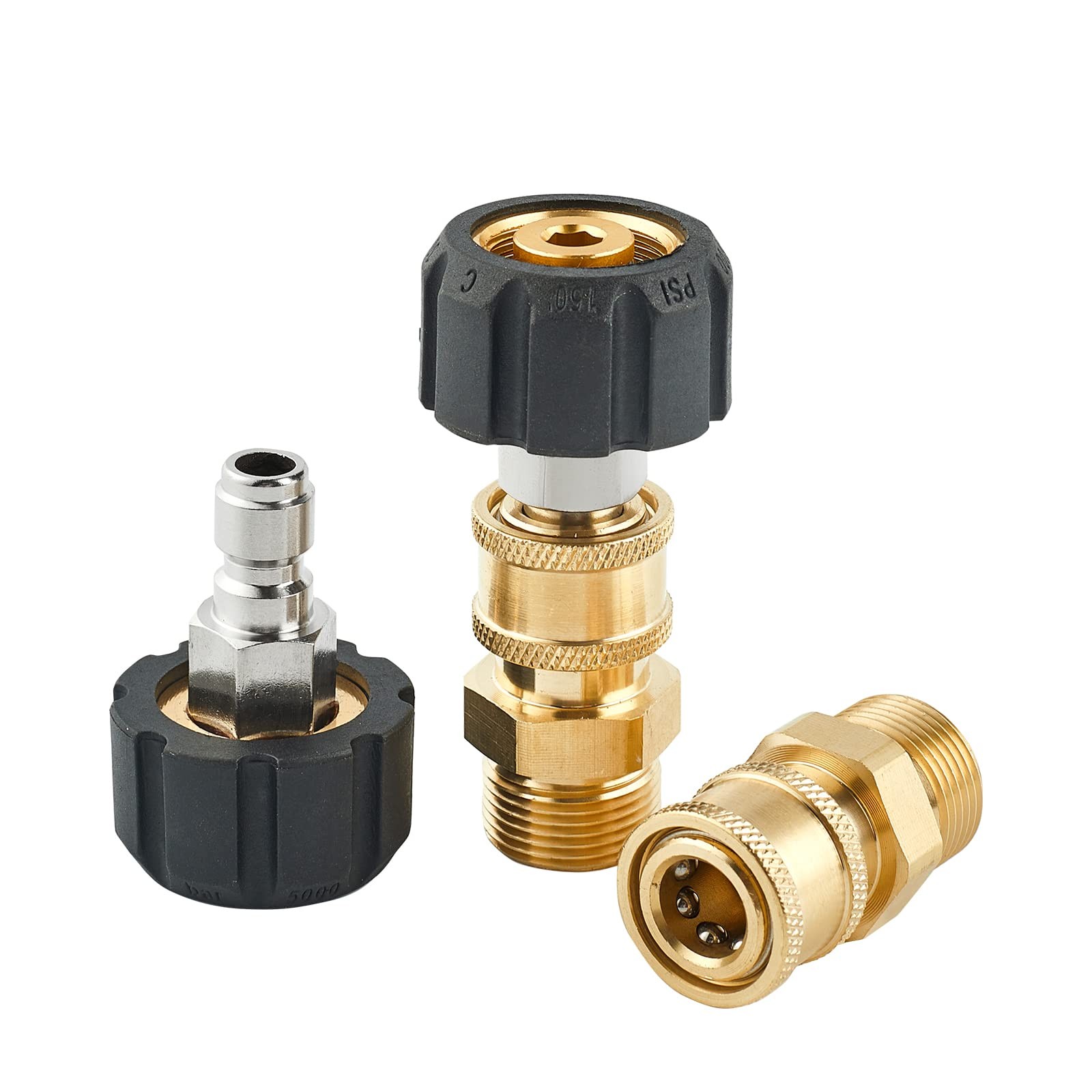 Pressure Washer Quick Connect Fittings, M22 14mm to 1/4 Inch Quick Connect Pr…
