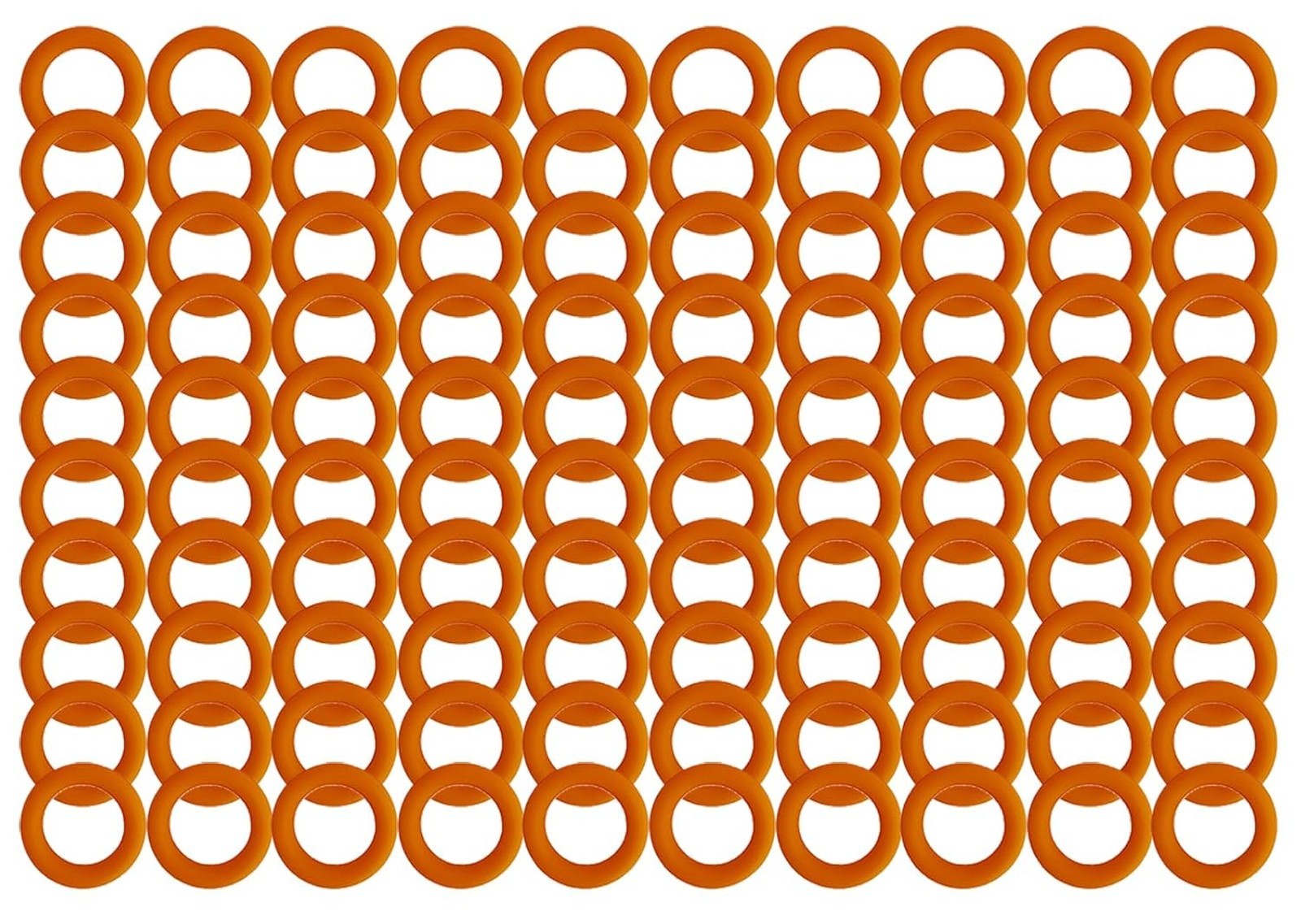 1/4 Pressure Washer Quick Coupler O-Rings Kit 100 Pieces Orange Seal Fittings