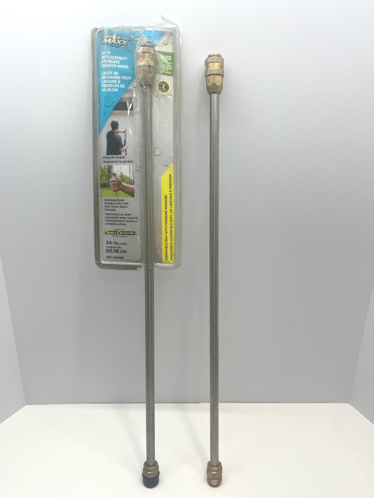 Open Box 2pk Surface Maxx 24″ Replacement Pressure Washer Wand, SGY-PWA66