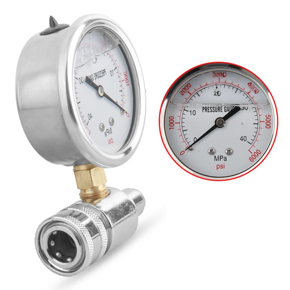 6000 PSI*/Car Pressure Washer Gauge With 3/8 Inch-Quick Connect Socket-And
