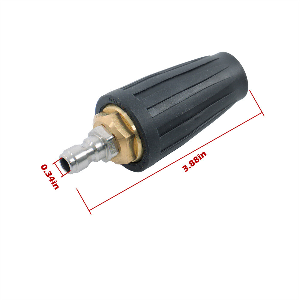 3600PSI Pressure Washer Turbo Nozzle 1/4 Connector 360° Rotating Spray Turbo