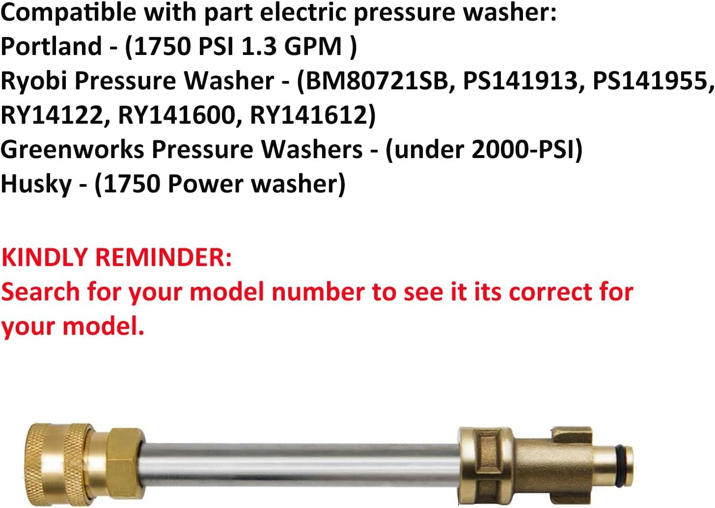 STYDDI Pressure Washer Gun Adapter with 1/4” Quick Connector, Quick-Connect Pres