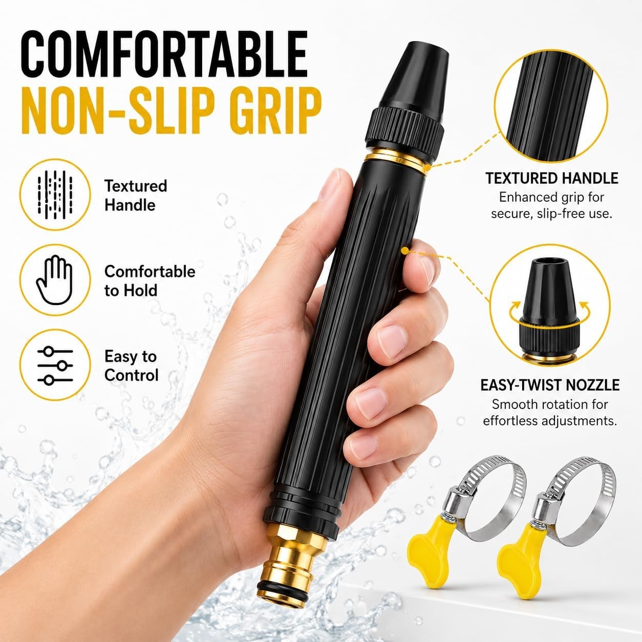 High Pressure Car Wash Water Gun Spray Nozzle Portable Washer for Auto Garden US