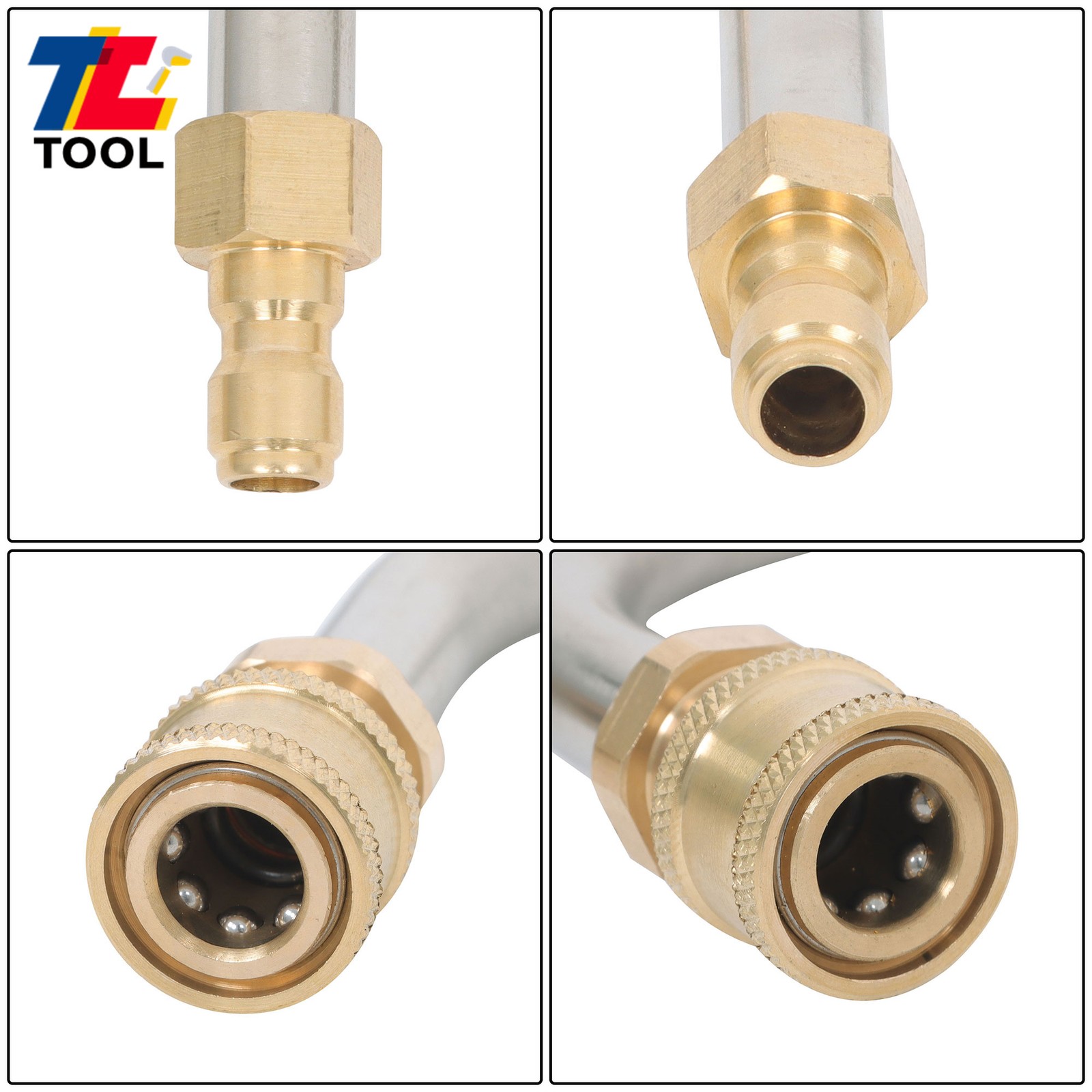 9 Pack 1/4″ Connect Pressure Washer Extension Wand Upgrade Power Washer Lance