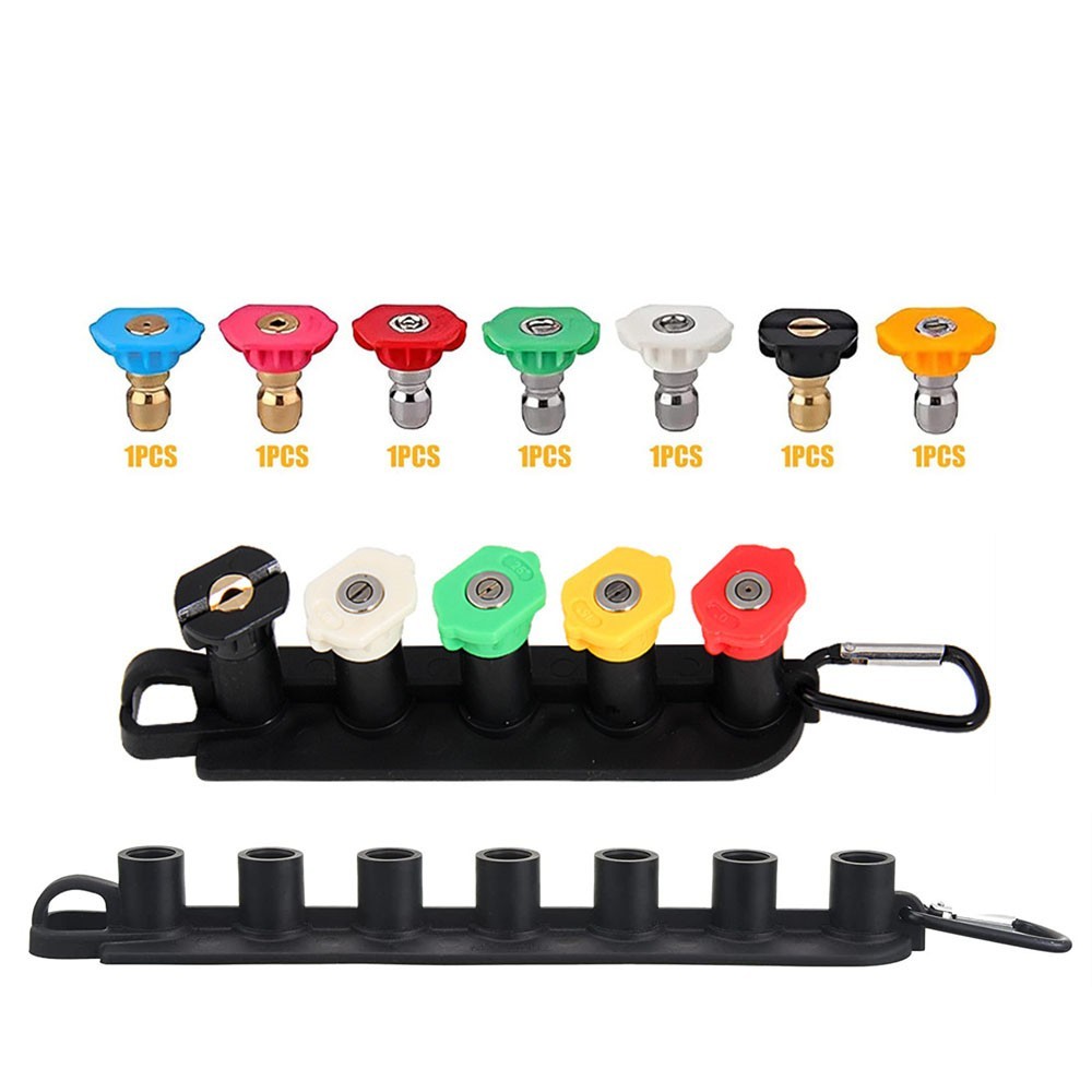 5Pcs Pressure Washer Spray Tips Nozzles High Power Kit Quick Connect 1/4″ SET