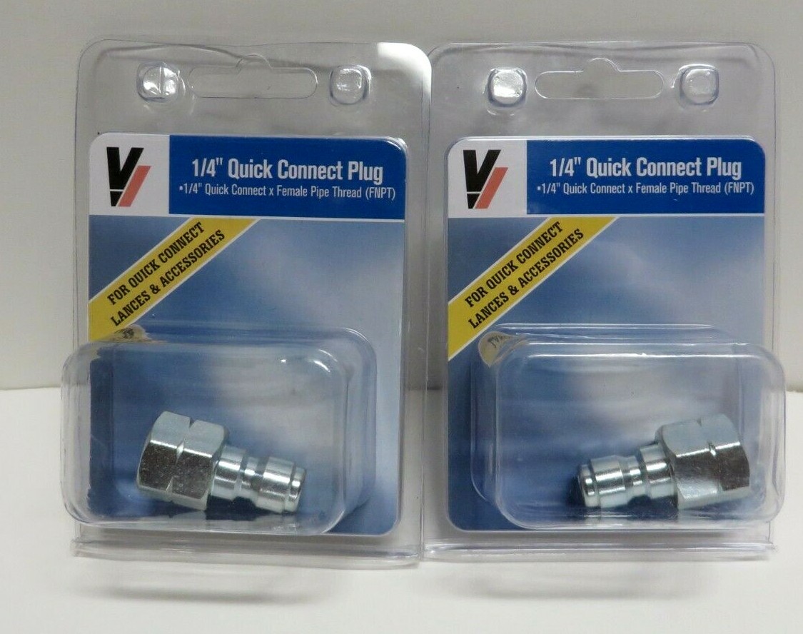 Valley Industries 1/4 In. Quick Connect + Female Plug (FNPT) 2 Packages New