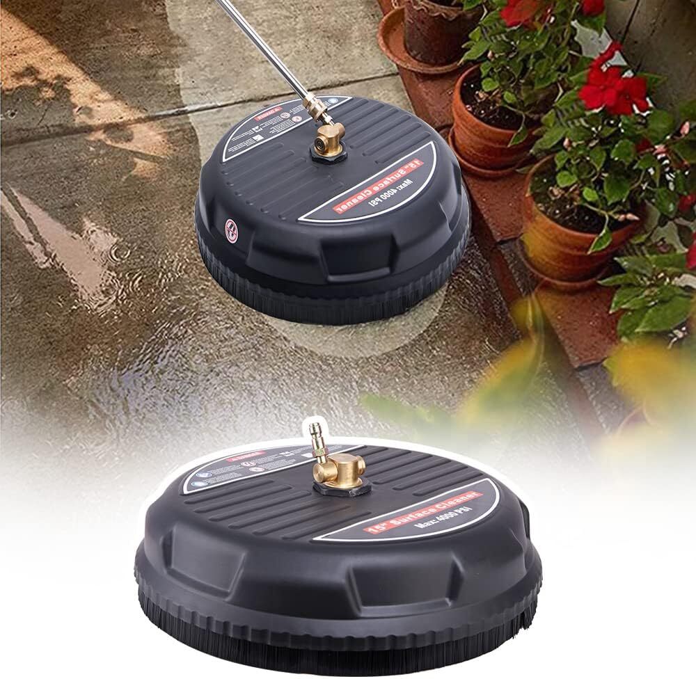 New 15″inch Pressure Washer Surface Cleaner 4000 PSI +2 Extension Wand