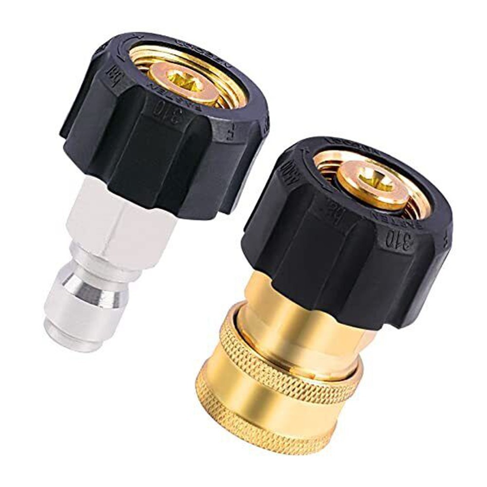 M22 14mm to 3/8 inch Quick Connect Adapter Kit for Pressure Washer