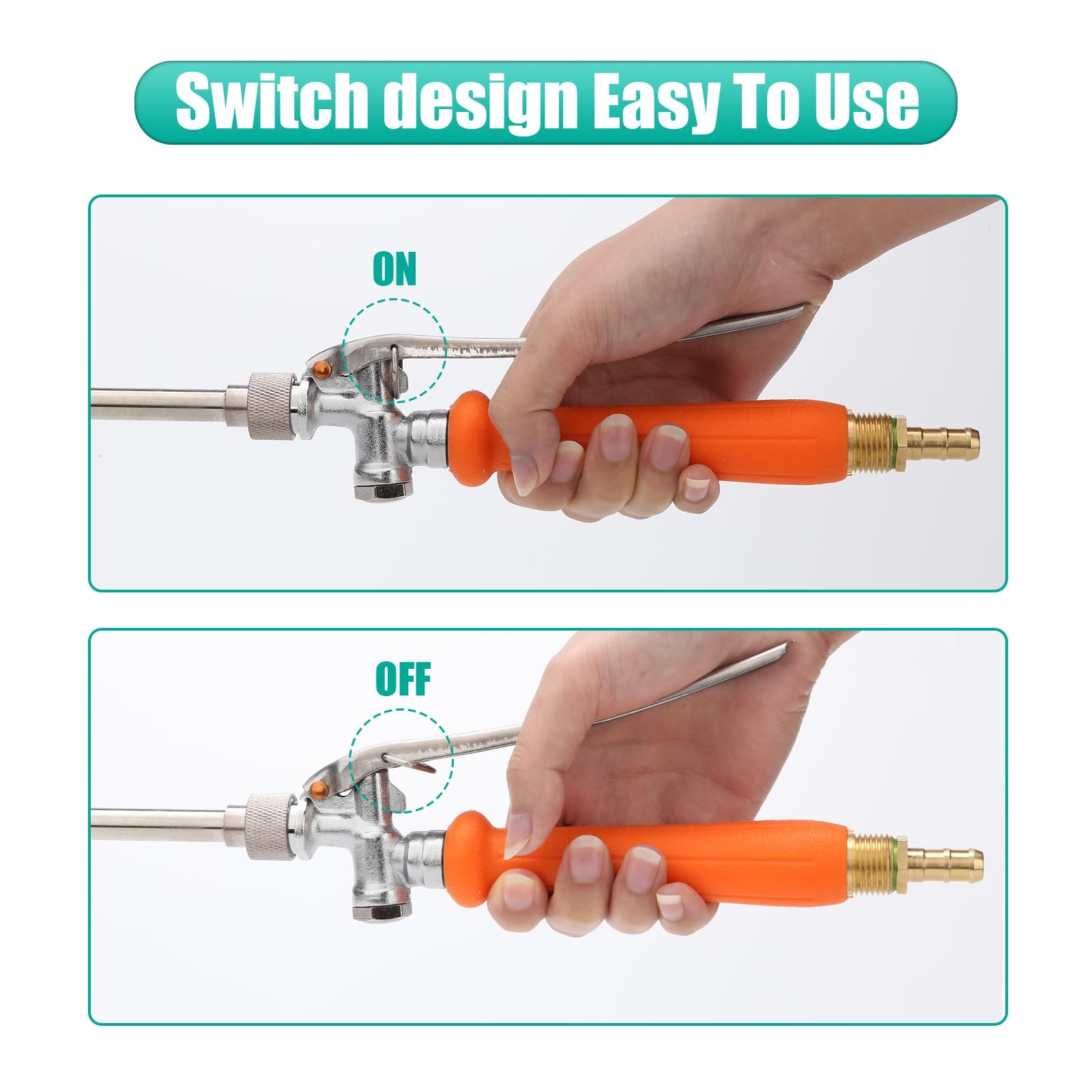 24 Inches Metal Sprayer Wand Compatible with Pump Sprayer,1/4″ & 24 Inch, 002