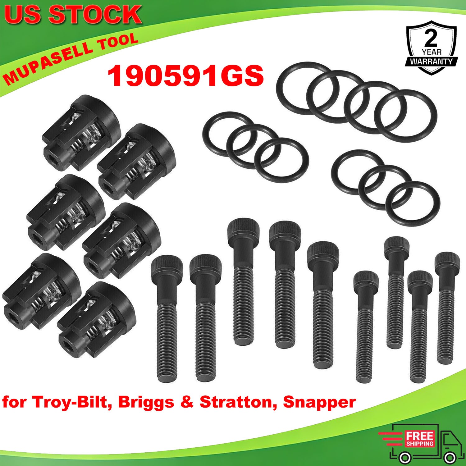 190591GS Pressure Washer Pump Valve Check Kit for Briggs & Stratton & Troy-Bilt