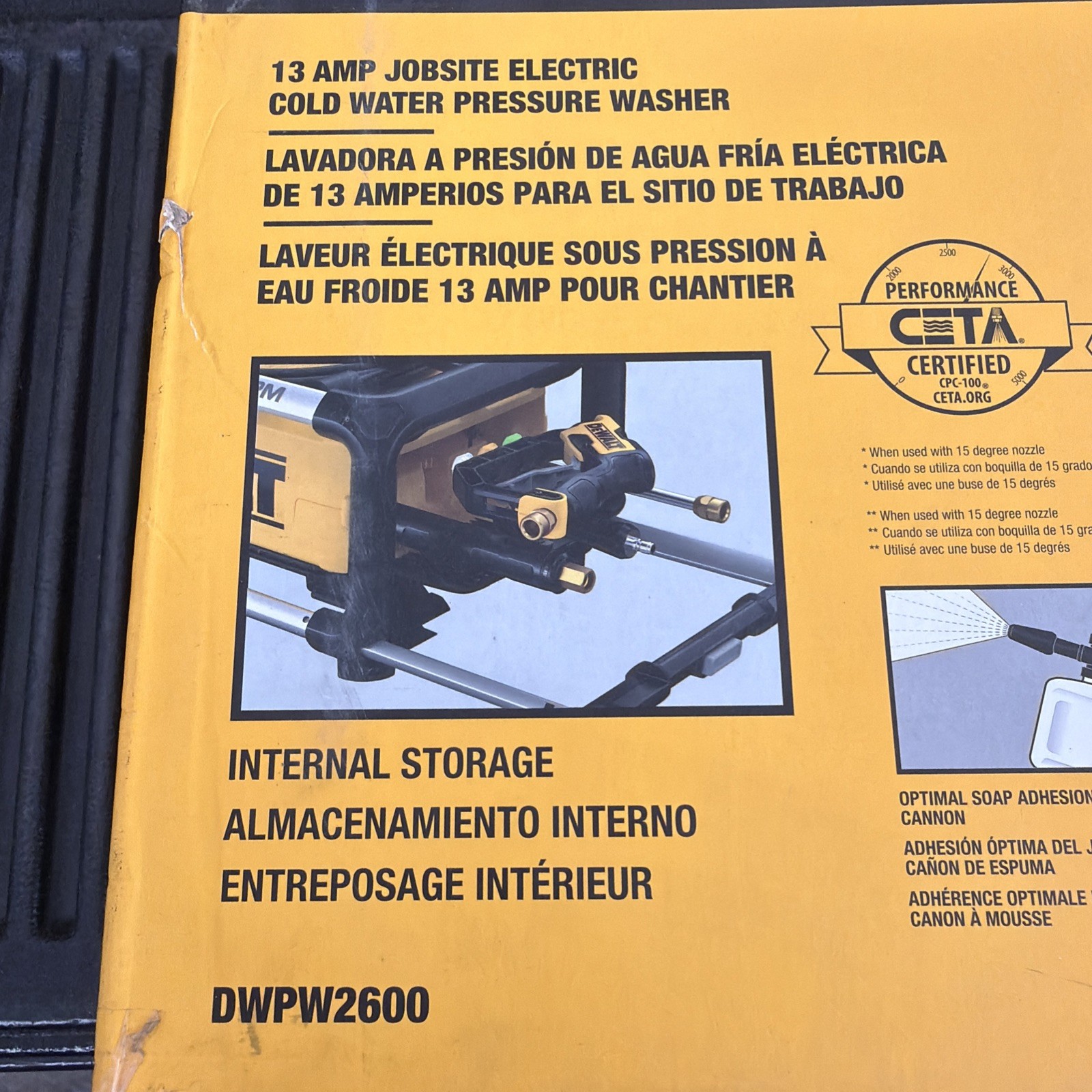 DEWALT 2600 PSI 1.1 GPM Cold Water Electric Pressure Washer