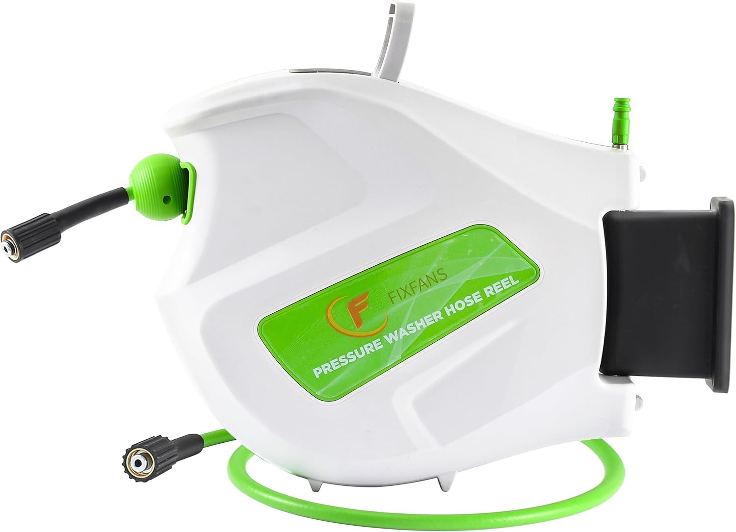 FIXFANS Pressure Washer Hose Reel, 1/4″ × 65ft | Retractable Power Washer Reel,