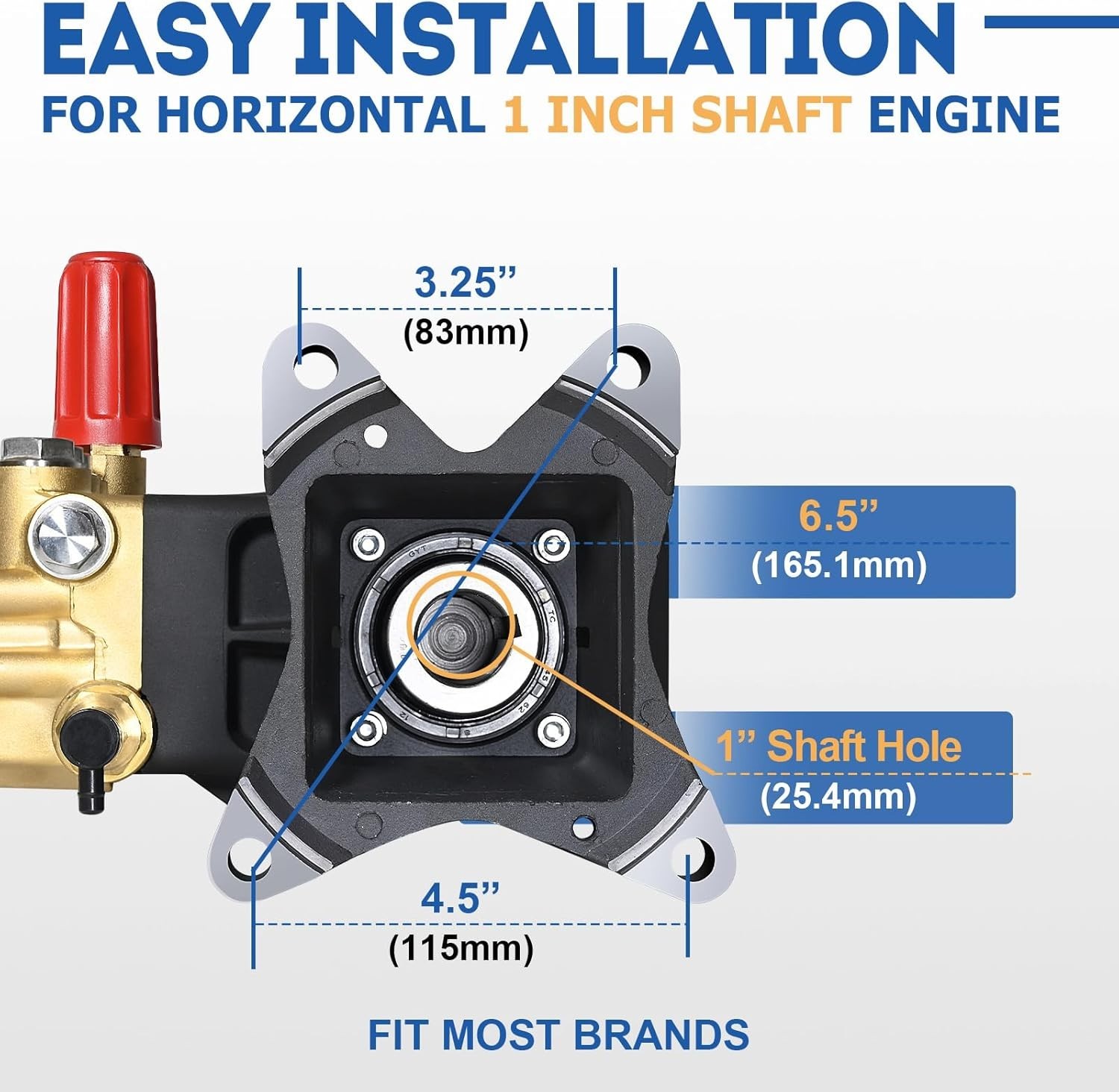 TOOLCY 4400 PSI Triple Piston High Efficiency Pressure Washer Pump Replacement