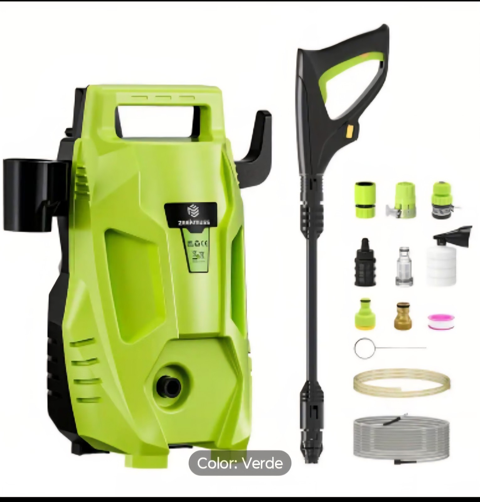Zeckmuss Green Corded Electric Pressure Washer with Gun, Hose, Connectors
