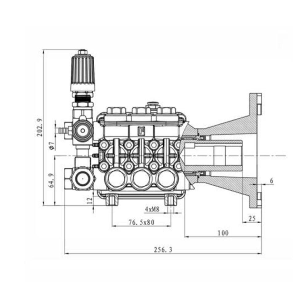 4400 Psi Pressure Washer Pump 4 GPM Power Washer Pump1″ Shaft Horizontal
