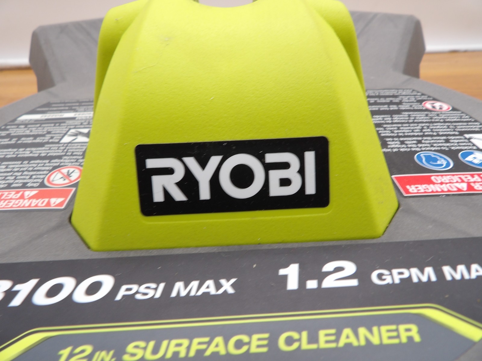 RYOBI 12 in. 3100 PSI Electric Pressure Washer Surface Cleaner w/ Caster Wheels