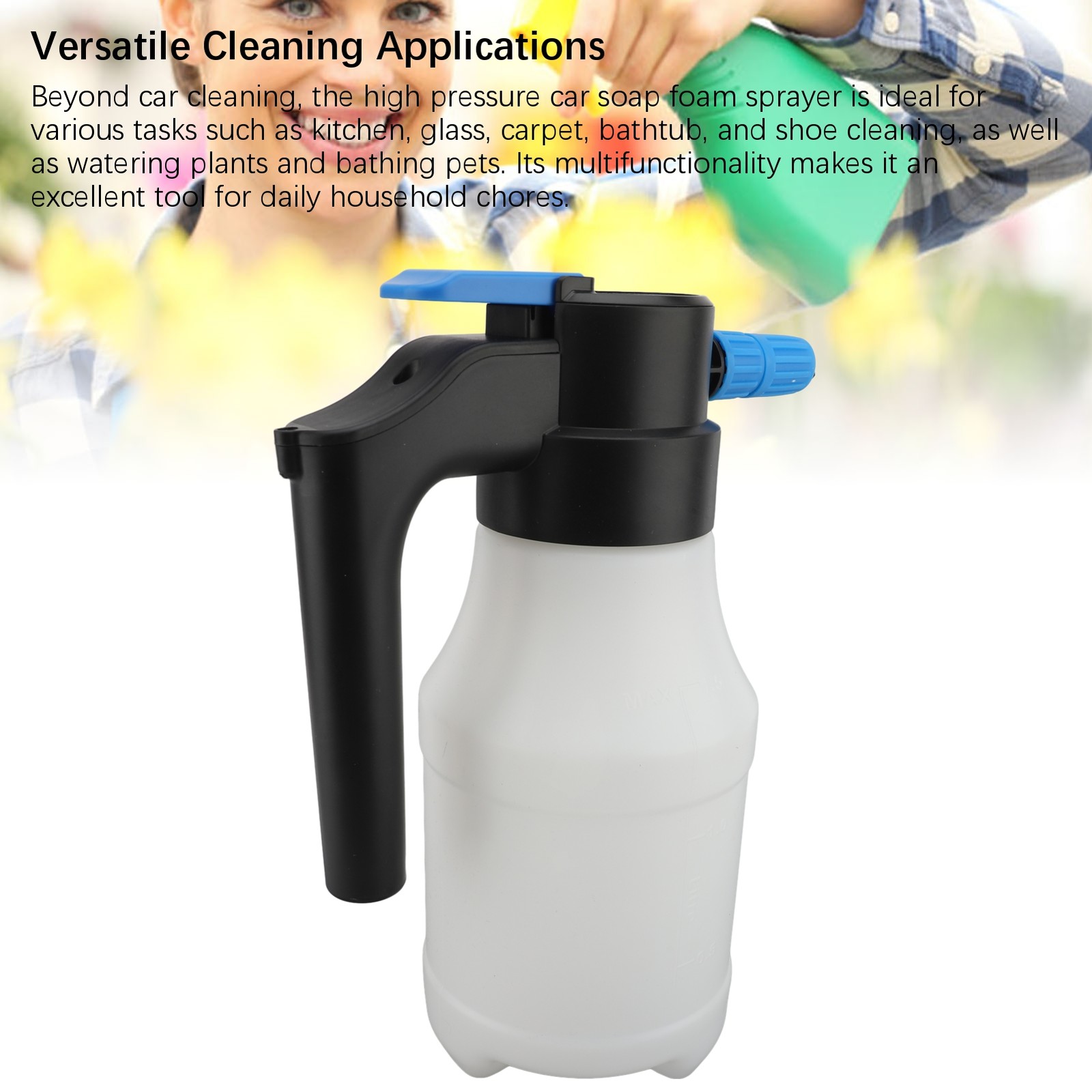 1.5L Electric Car Foam Sprayer High Pressure USB Portable Car Wash Foamer For Ga