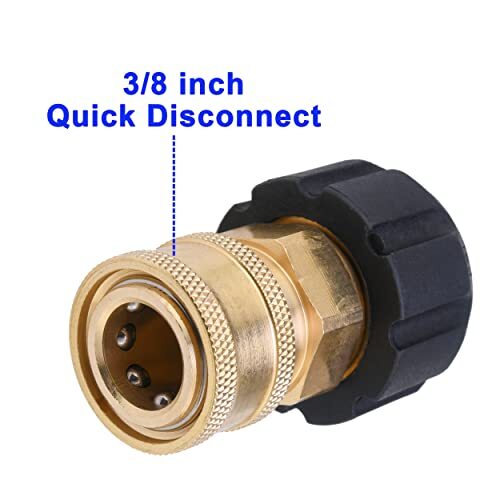 Pressure Washer Adapter Set M22 14mm to 3/8 inch Quick Connect and Disconnect