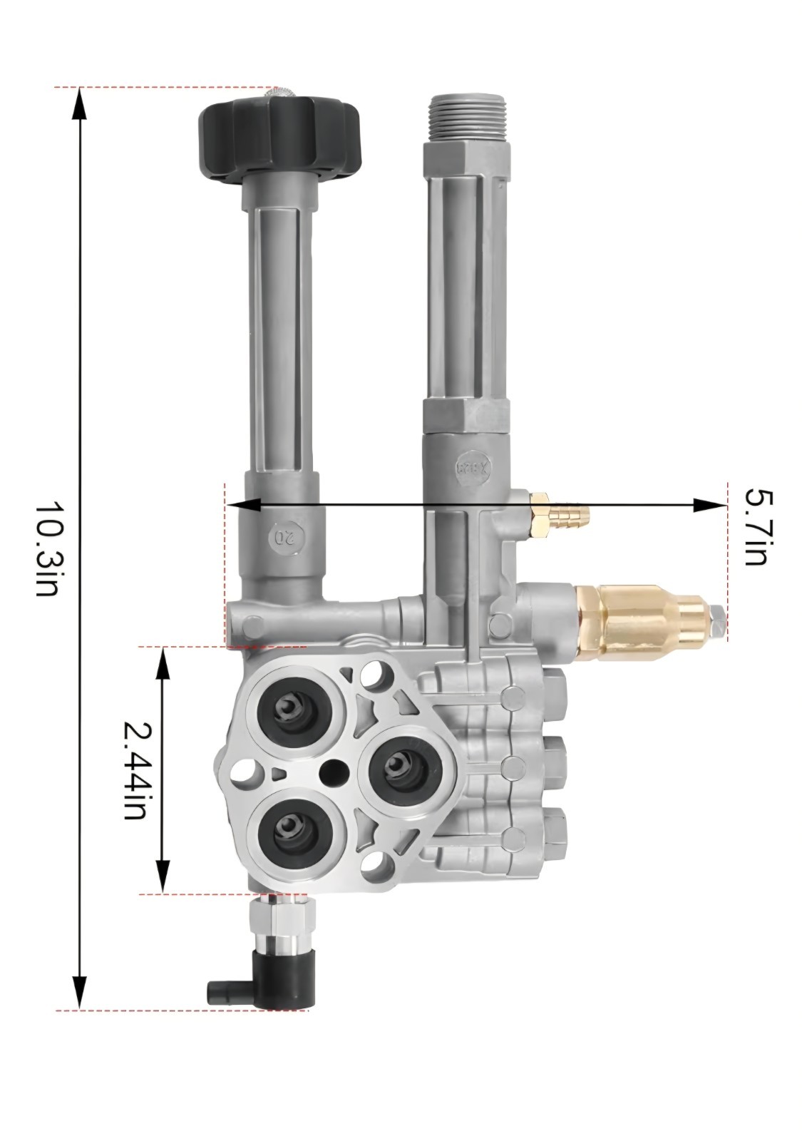 Cabezal de bomba de lavado a presión de aluminio AR42940 para Troy Bilt AR Pump