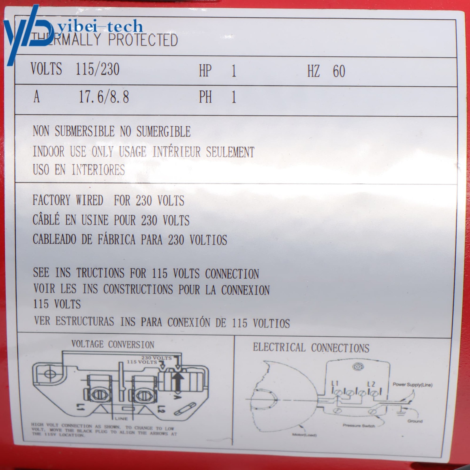 1 HP 23 GPM Cast Iron Dual Voltage 115/230 Volt Shallow Well Jet Pump Red 602208