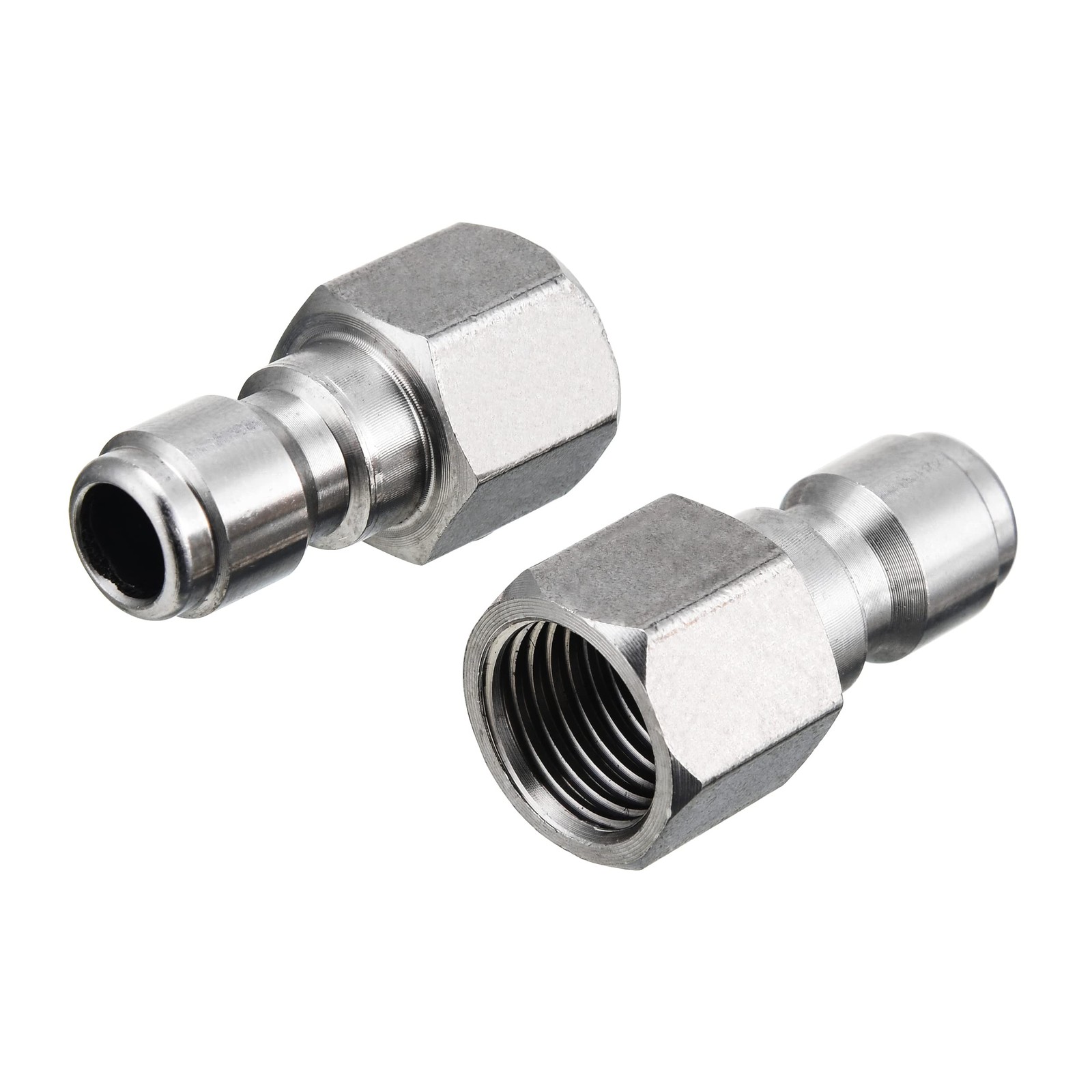 2 Pcs Stainless Steel Pressure Washer Coupler 1/4 Inch Female NPT Fitting
