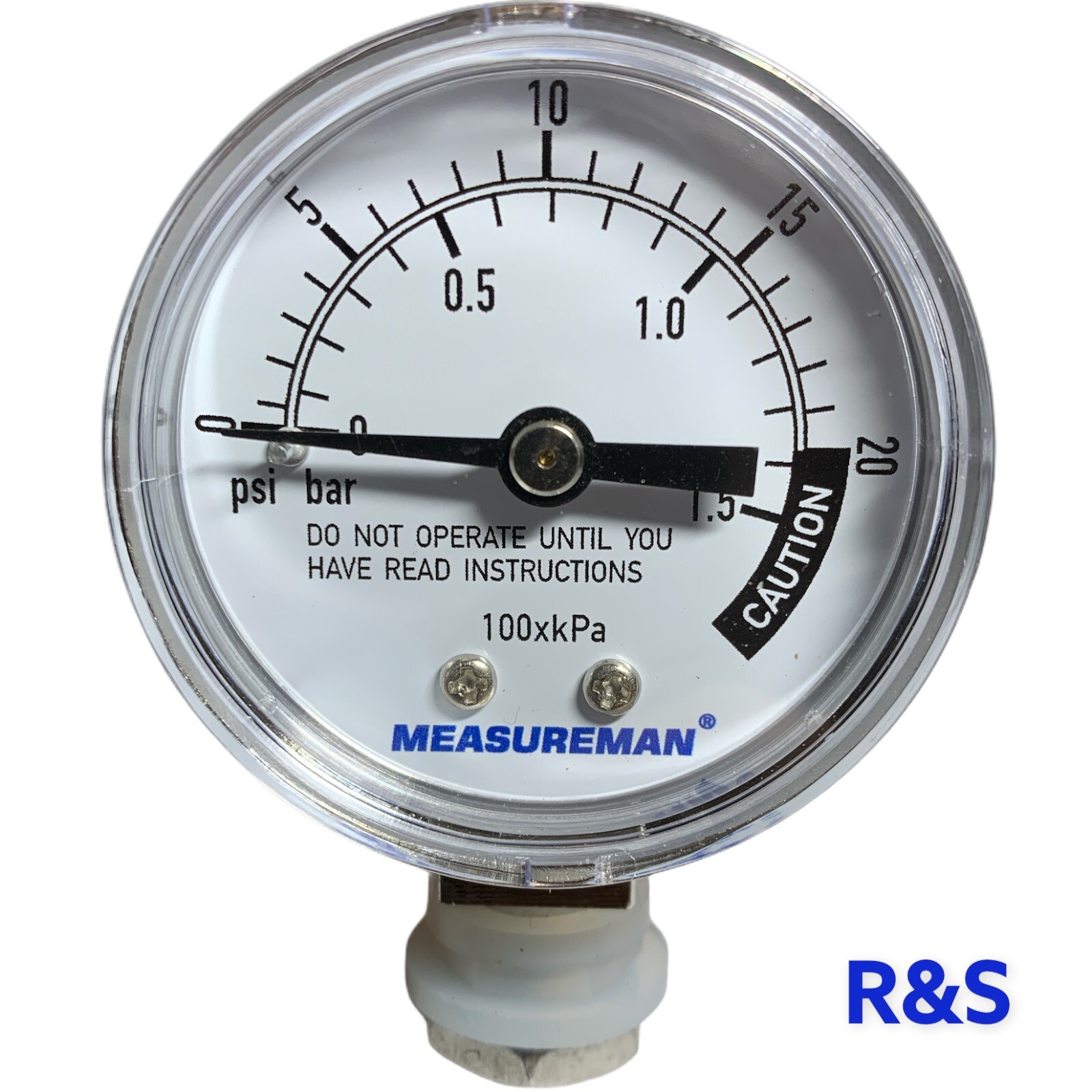 MEASUREMAN 2” PRESTO WASHER GAUGE # MA125 1/8” NPT STAINLESS STEEL CASE