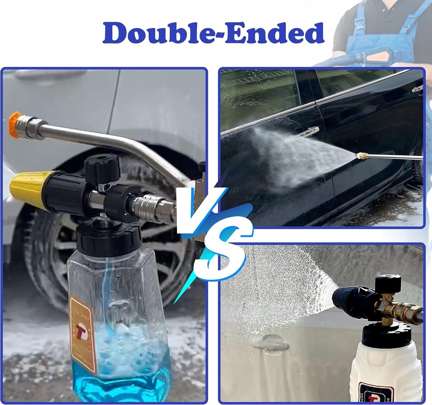 Durable Pressure Washer Foam Cannon with 1/4″ Quick Connect & Easy-Fill Design