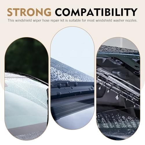 30 PCS Car Windshield Washer Hose Kit, 13Ft Flexible Rubber Hose, Washer Fluid