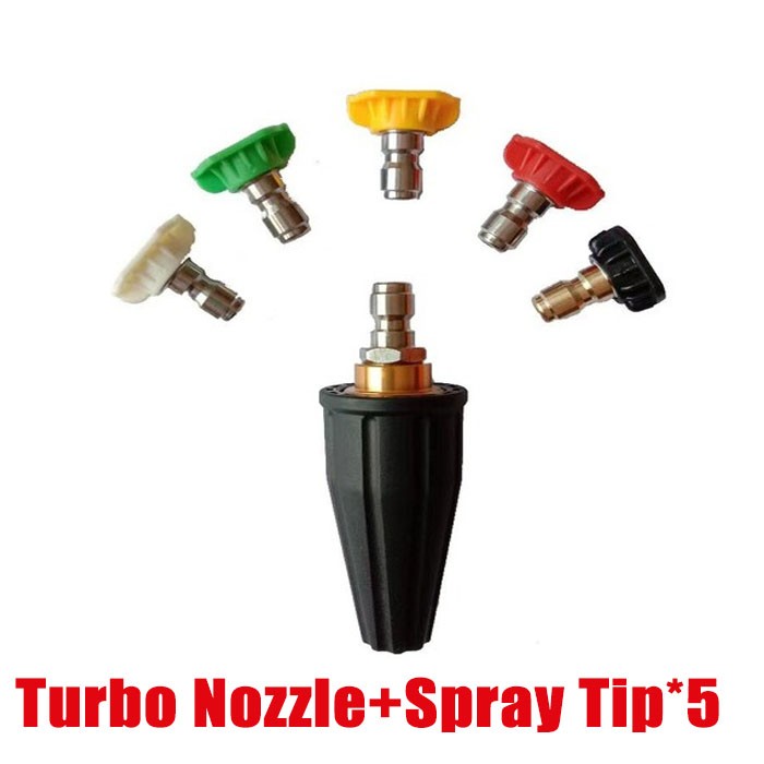 4.0GPM High Pressure Washer Rotating Turbo Nozzle Spray Tip 4000PSI 1/4″ Quick