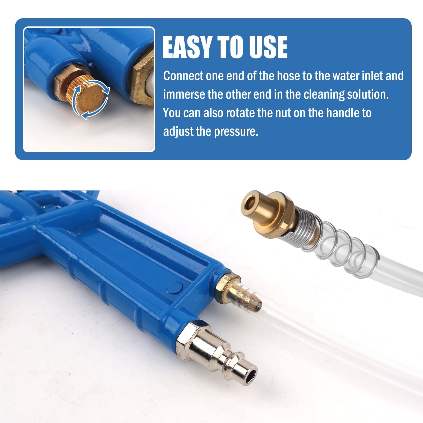 Air Engine Cleaning Gun with 3.93Ft Hose,Elbow Pneumatic Siphon Spray Gun for…