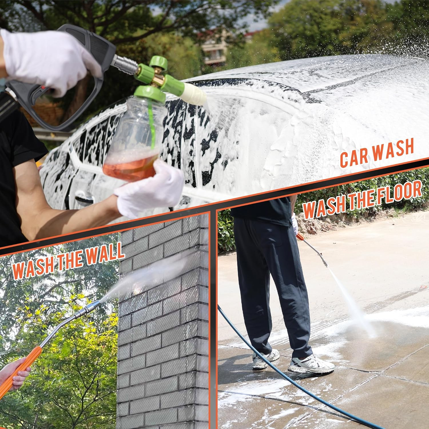 SITIMIMIL® Short Pressure Washer Gun Swivel Pro, Tangle-Free, Power Washer Gun w