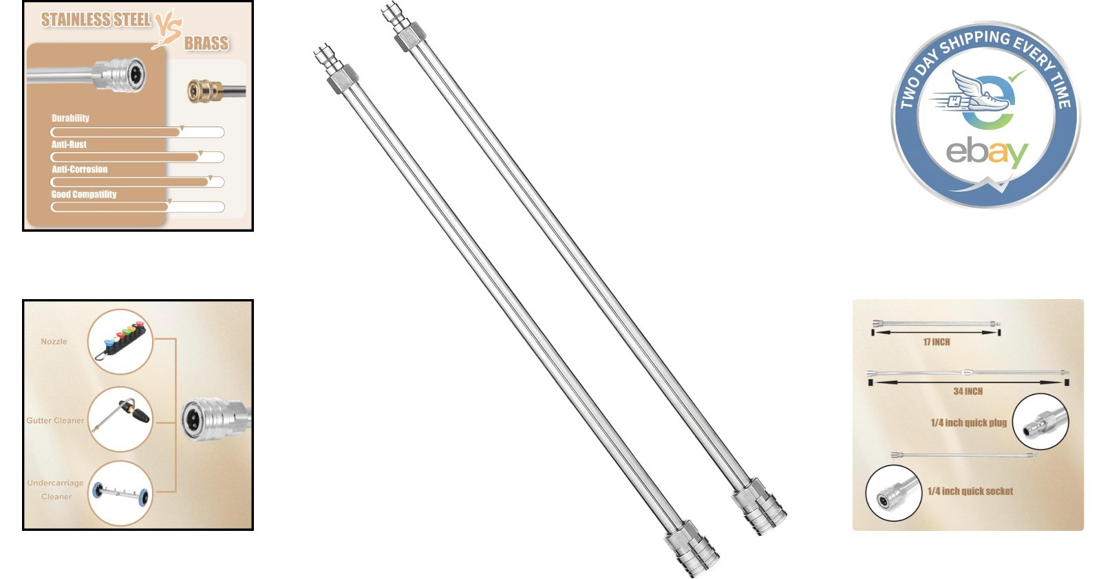 17 Inch Stainless Steel Pressure Washer Lance – Compatibility Guaranteed