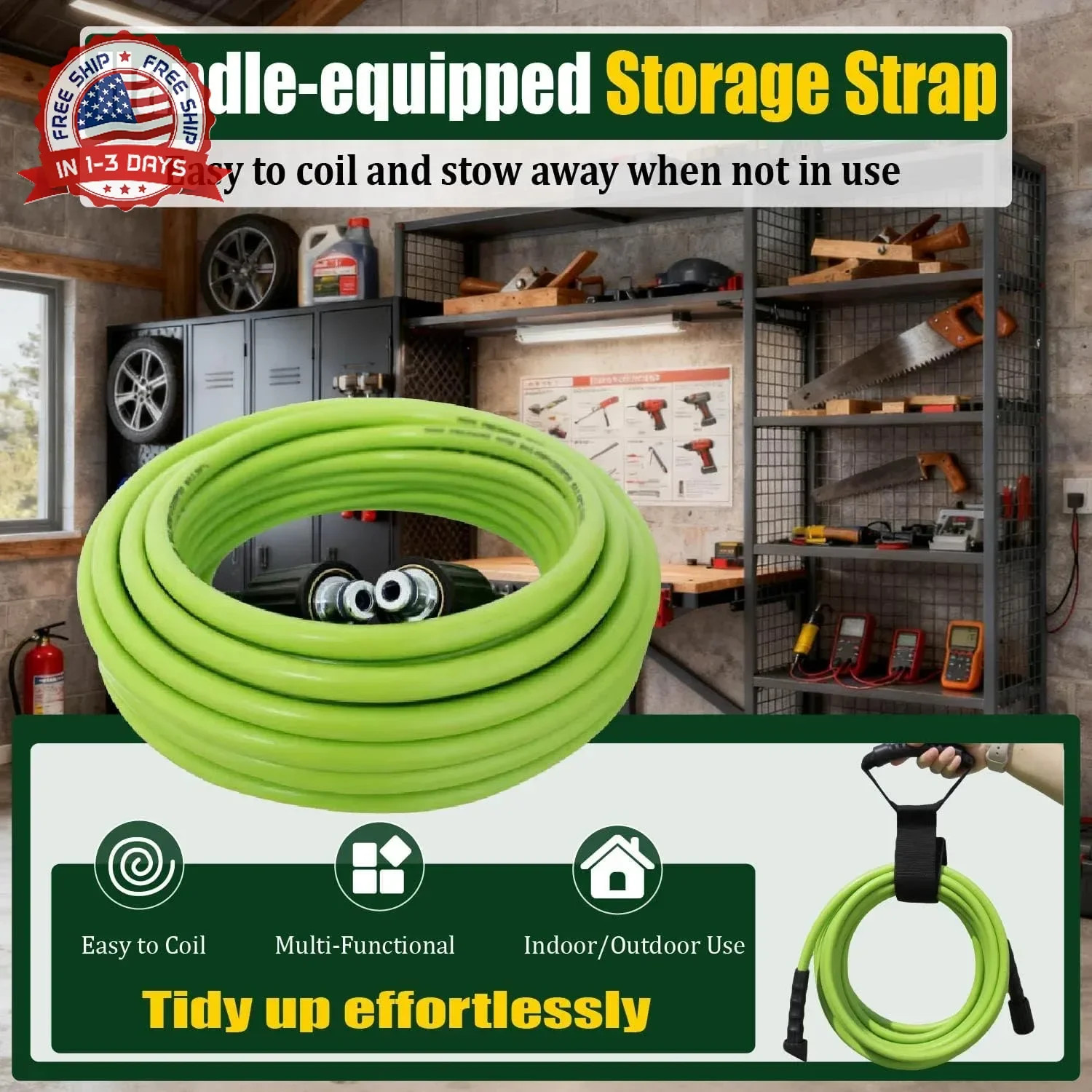 Pressure Washer Hose 50FT for Power Washer, 5800 PSI Kink Resistant Pressure Was