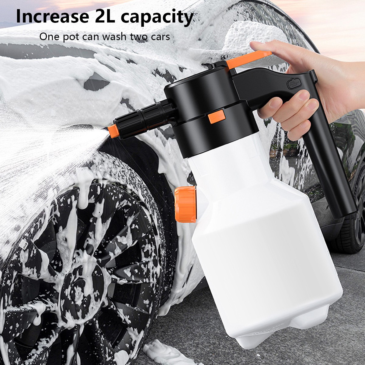 Electric Car Foam Sprayer Foam Sprayer for Car Wash with USB Rechargeable 52WY