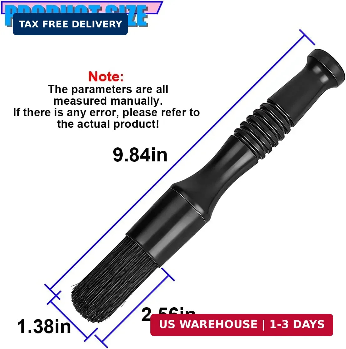 Parts Washer Brush, Wear Resistant Stiff Bristle Auto Parts Cleaning Tool, No Sc