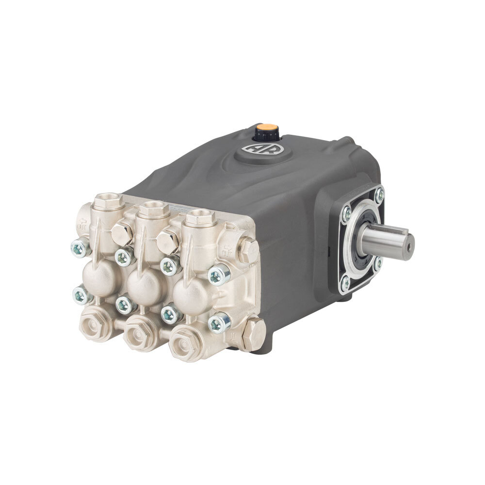 AR RGHW18.20N Hot Water Triplex Pump 4.8GPM 3000PSI 1450RPM 24mm Solid Shaft