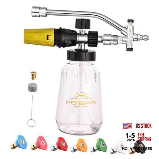 Foam Cannon for Pressure Washer with Dual-connector 2IN1 Clear Foamcannon