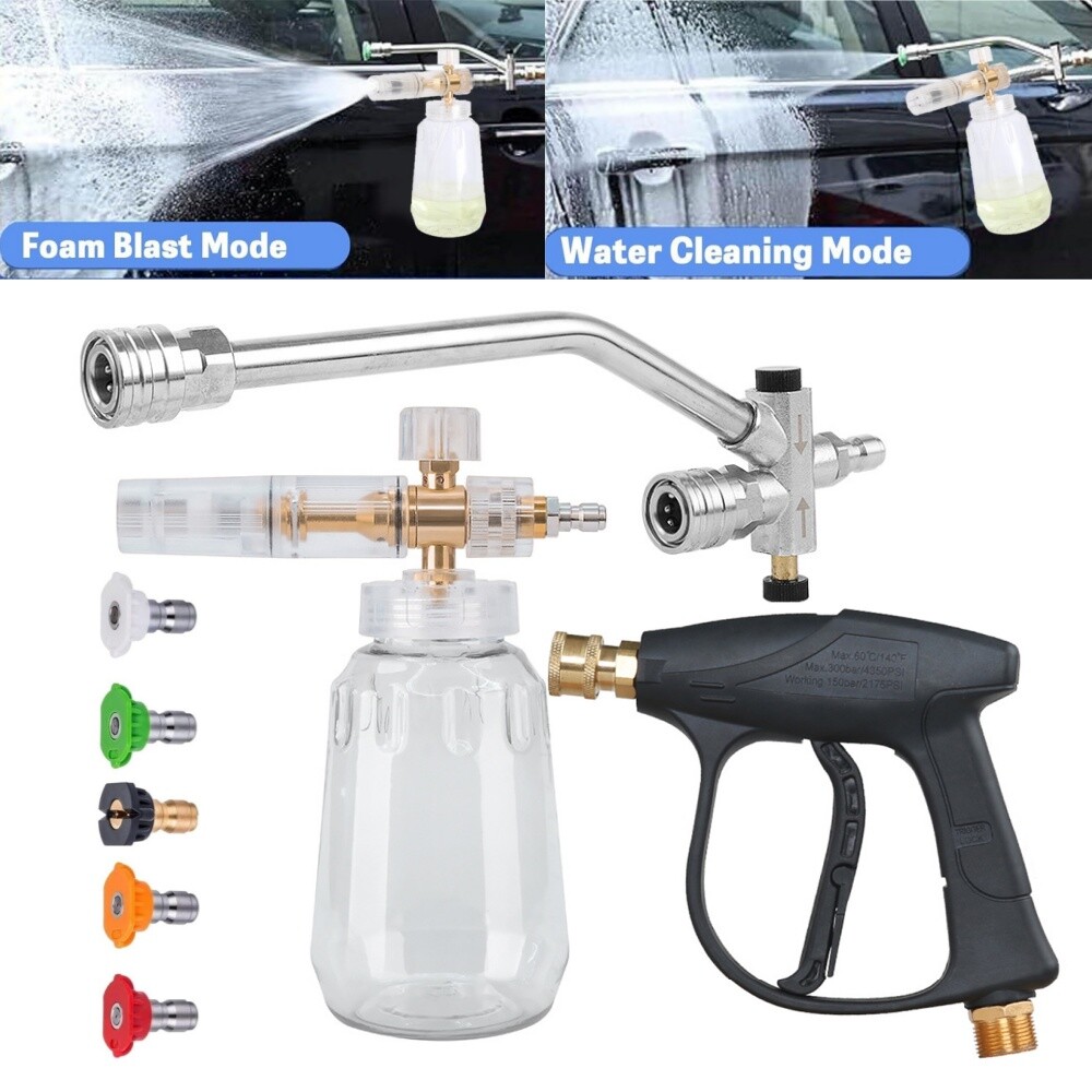 Pressure Washer Gun Car Wash Soap Lance Cannon Spray Jet Bottle Snow Foam Kit US