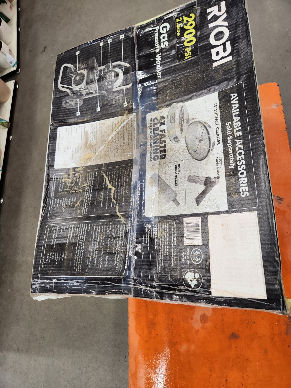 Ryobi RY802925VNM 2,900 PSI 2.5 GPM Cold Water Gas Pressure Washer