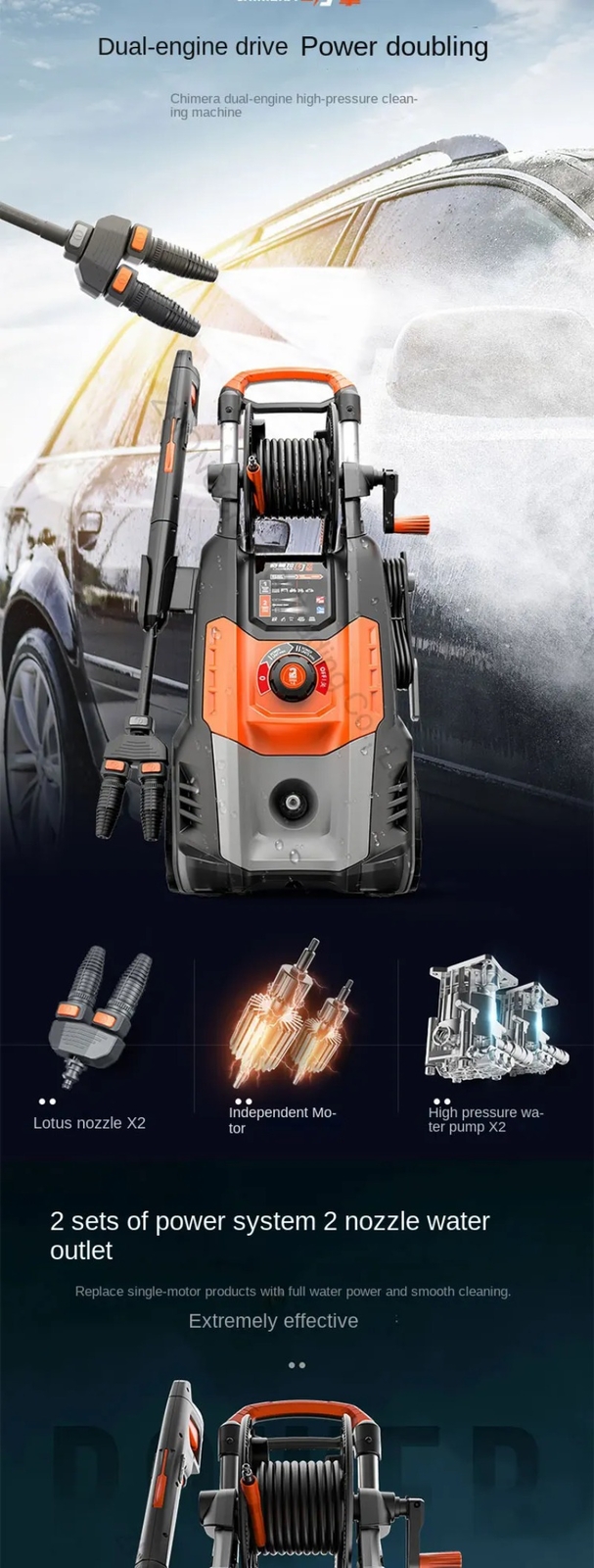 2800W220V Household High-pressure Car Washing Machine/High-pressure Water Gun