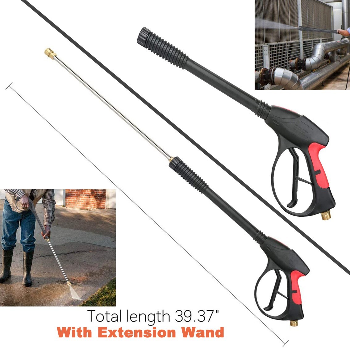 SPRAY GUN, 1 x WAND & HOSE KIT (M22) fits Troy Bilt & Generac Pressure Washers