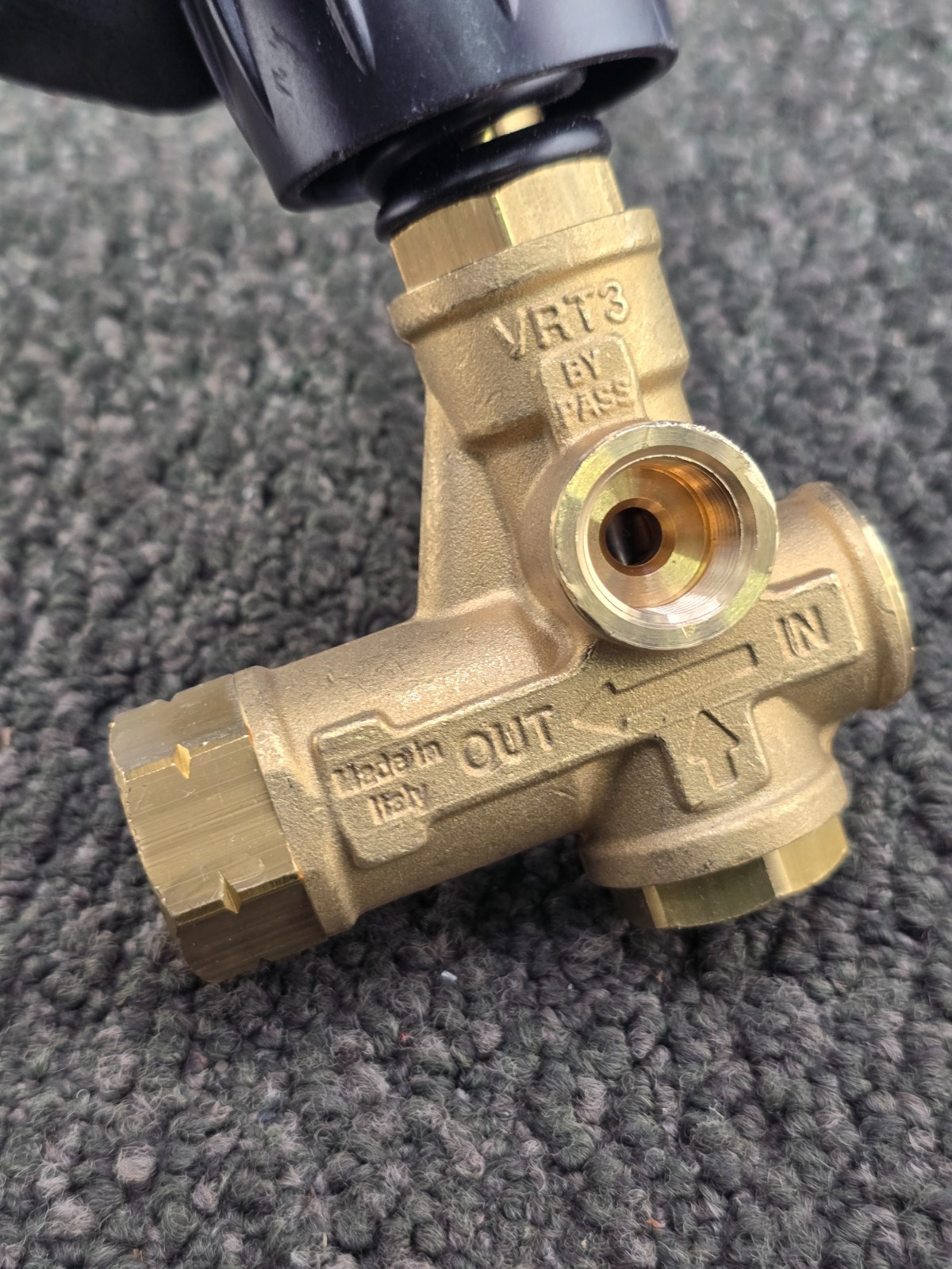 VRT3 3/8-inch Female NPT Heavy-Duty Unloader Valve Brass Body 4500 PSI, 10.5 GPM