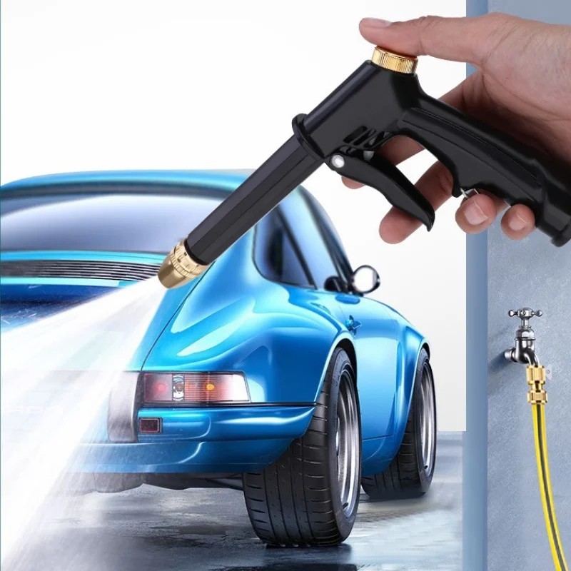 High Pressure Water Gun – 360° Rotating Nozzle, American Thread for Car & Patio
