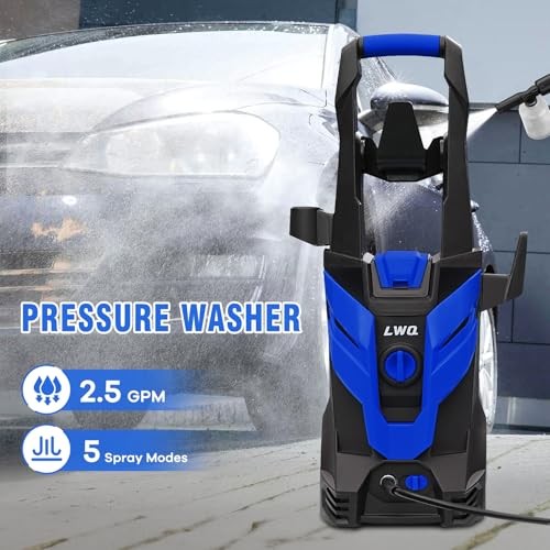 BLUE – LWQ PRESSURE WASHER POWER WASHER 4 QUICK CONNECT NOZZLES 1 FOAM CANNON