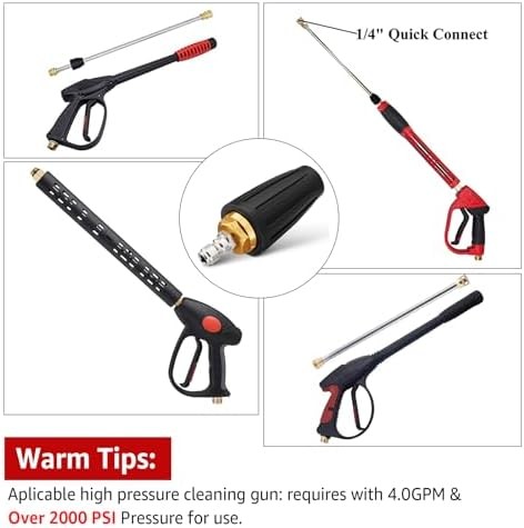 Pressure Washer Tips Turbo Nozzle Pressure Washer 4000 PSI Max Rotating Pressure