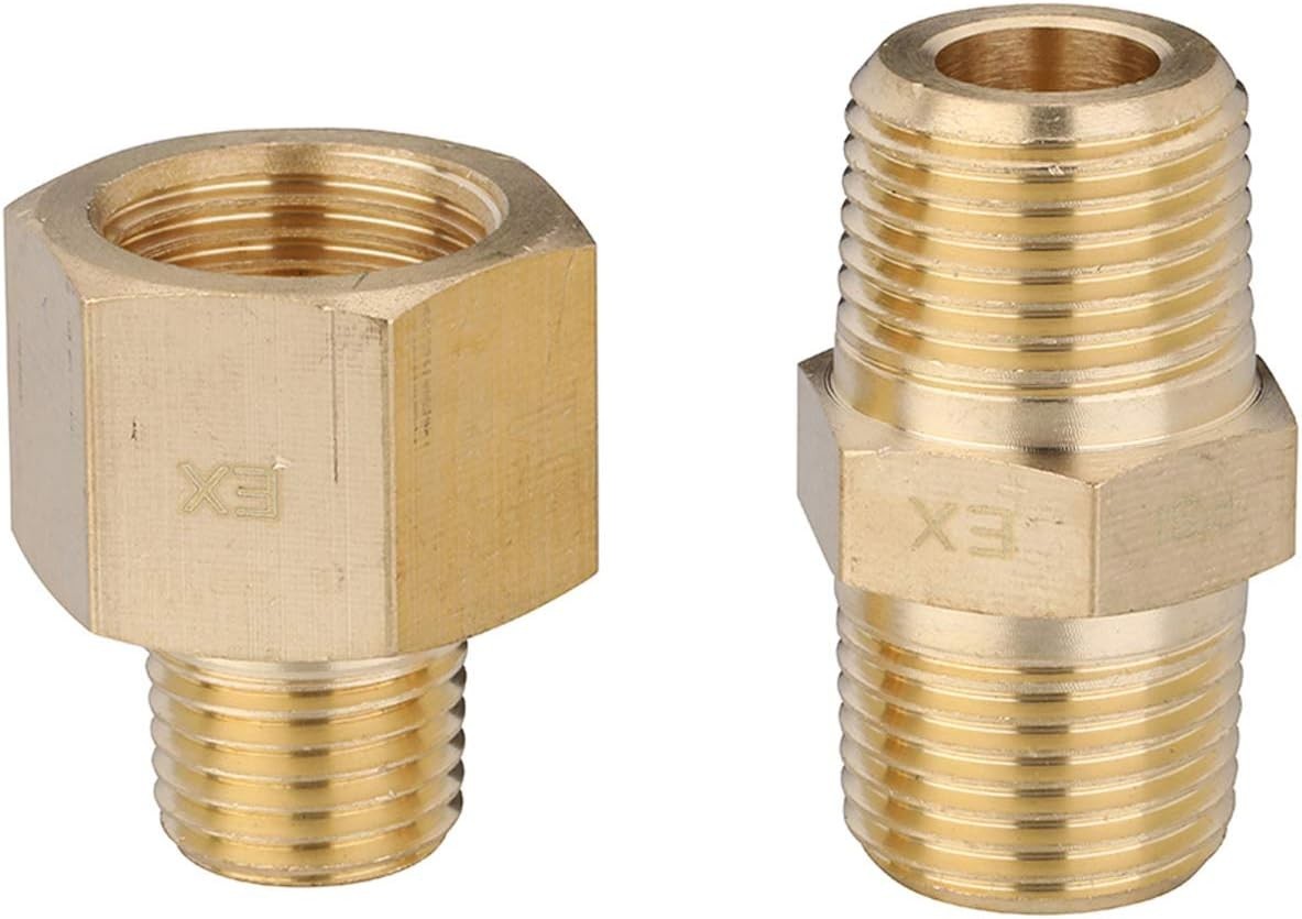 Pressure Washer Adapter Set 3/8″ NPT Male to 1/4″ NPT Female Reducer Kit