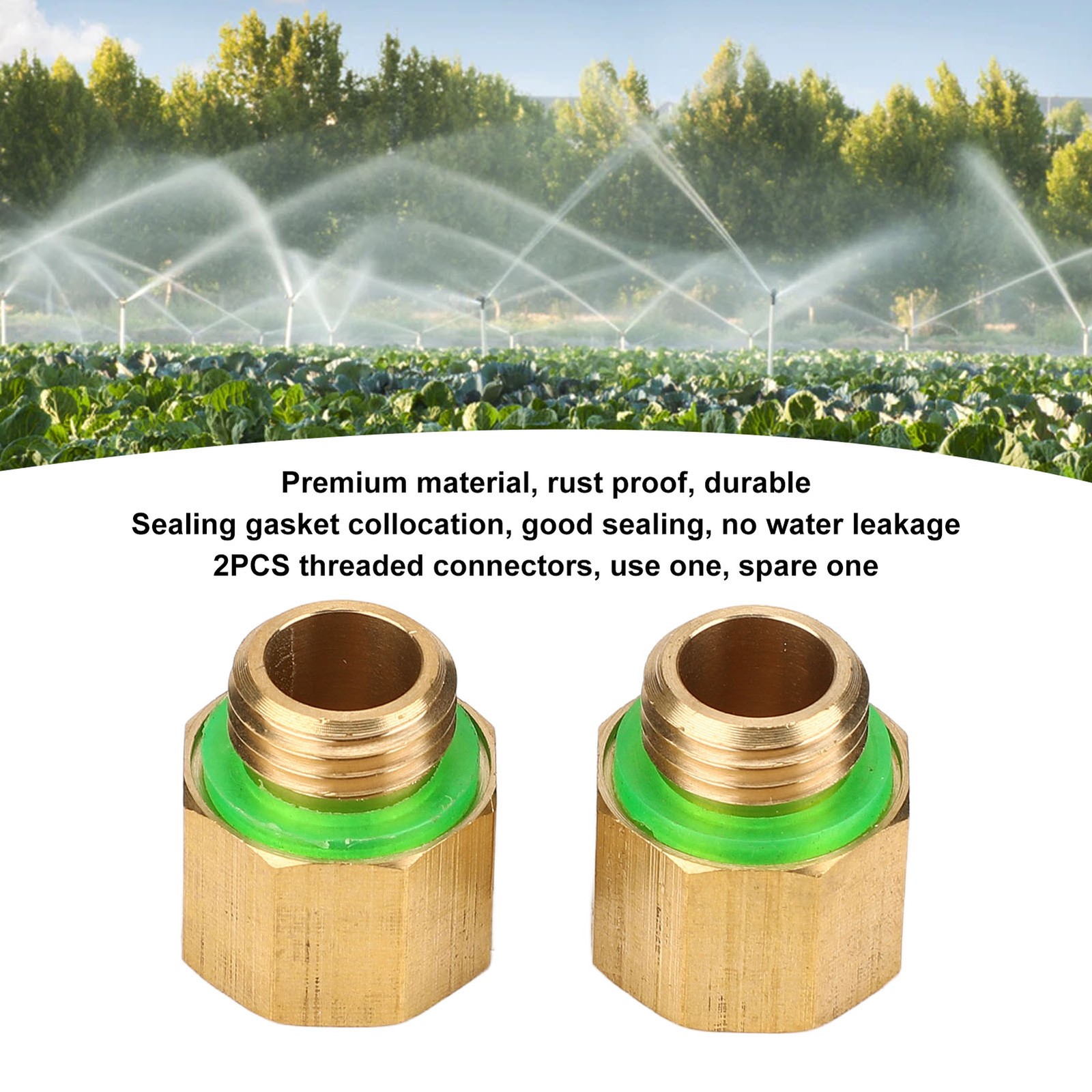 2PCS High Pressure Sprayer Reducer Adapter G3/8 Internal Thread-G1/4 External