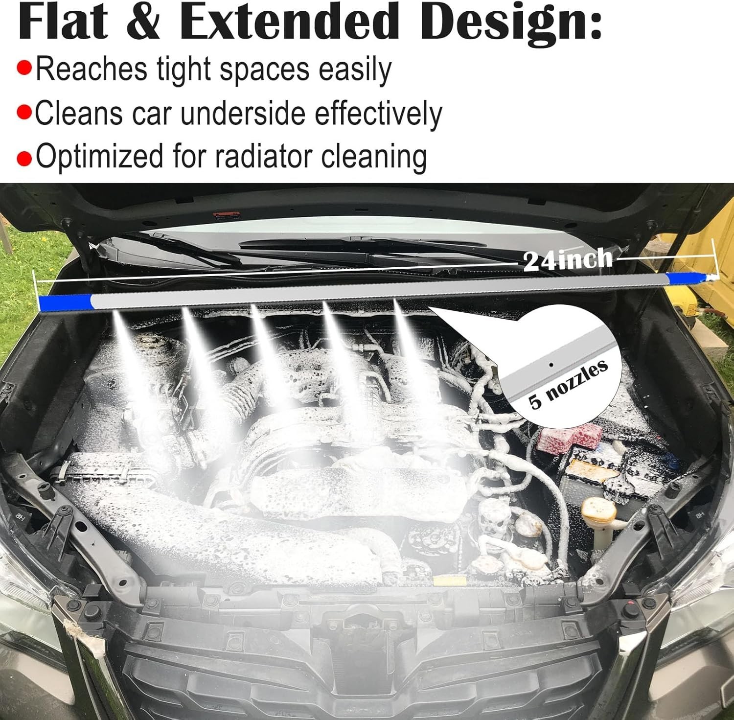 Radiator Cleaning Wand – Pressure Washer Tool for Cars, Trucks & RVs, Dual-Use W