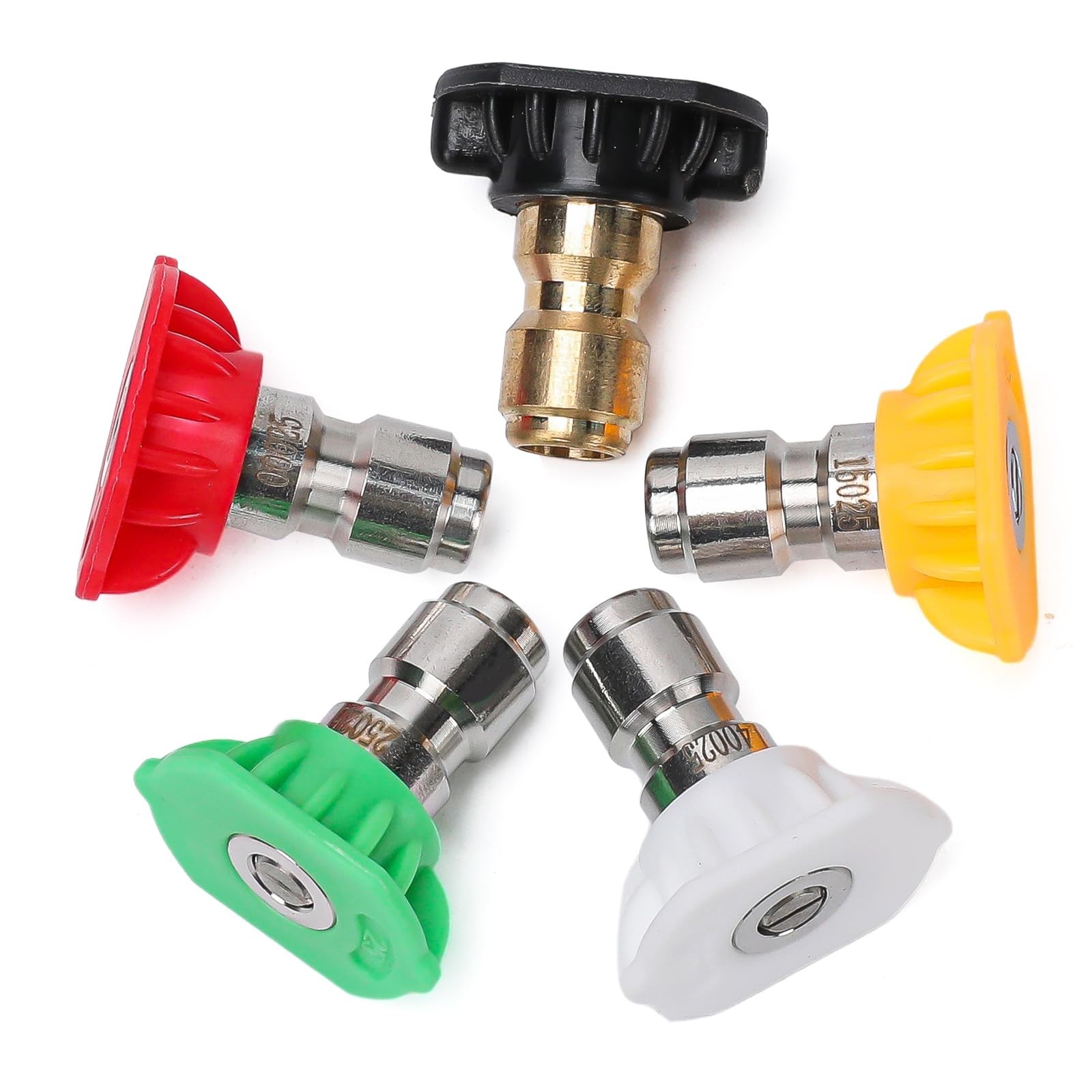 Pressure Washer Nozzle Set, 5 Pc 4000 PSI For 2.5 GPM, Multicolor