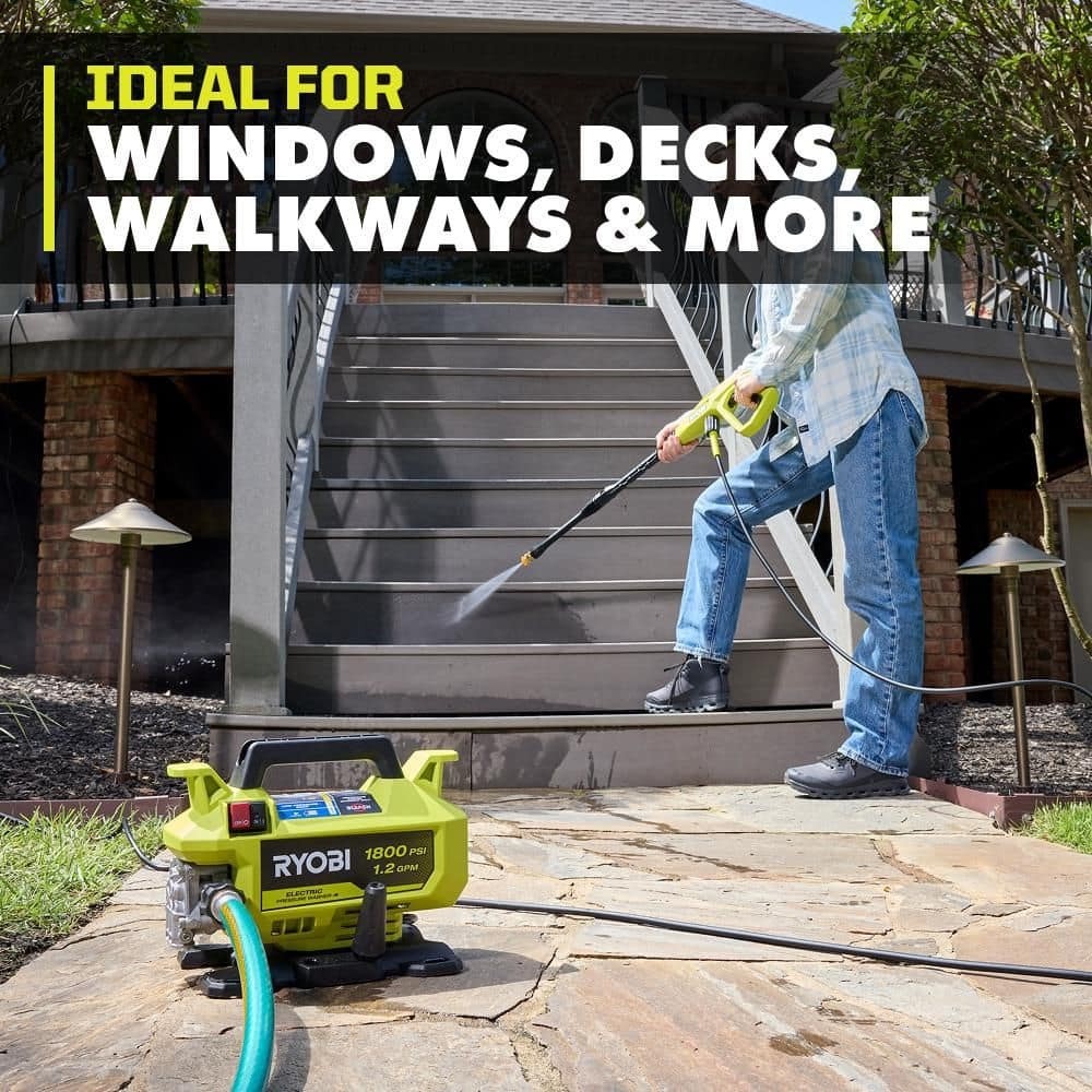 1800 PSI 1.2 GPM Cold Water Corded Electric Pressure Washer